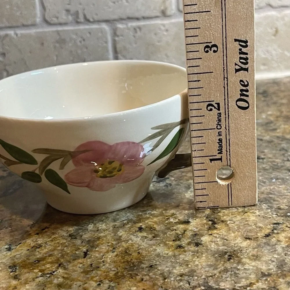 Franciscan Desert Rose‎ Tea Cup 4 Inch Pink Green Floral England Porcelain